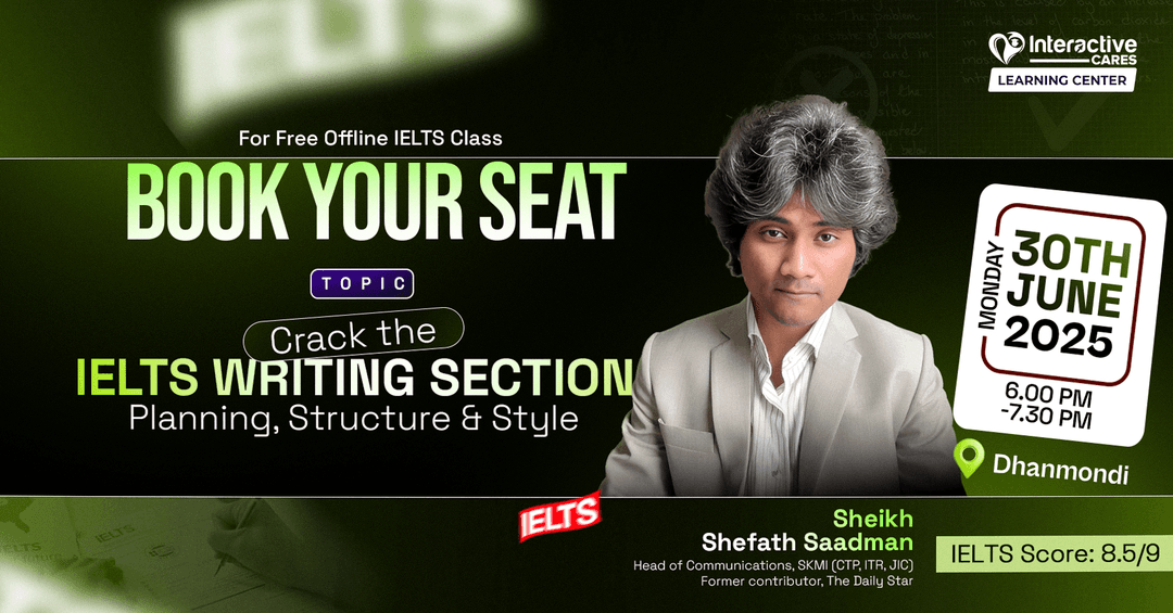 Free Offline Class on Crack the IELTS Writing Section (Planning, Structure & Style)