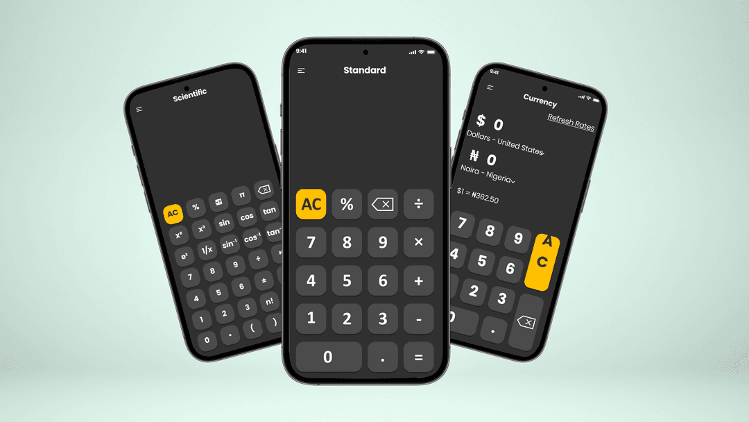 Simple Calculator UI Design Figma
