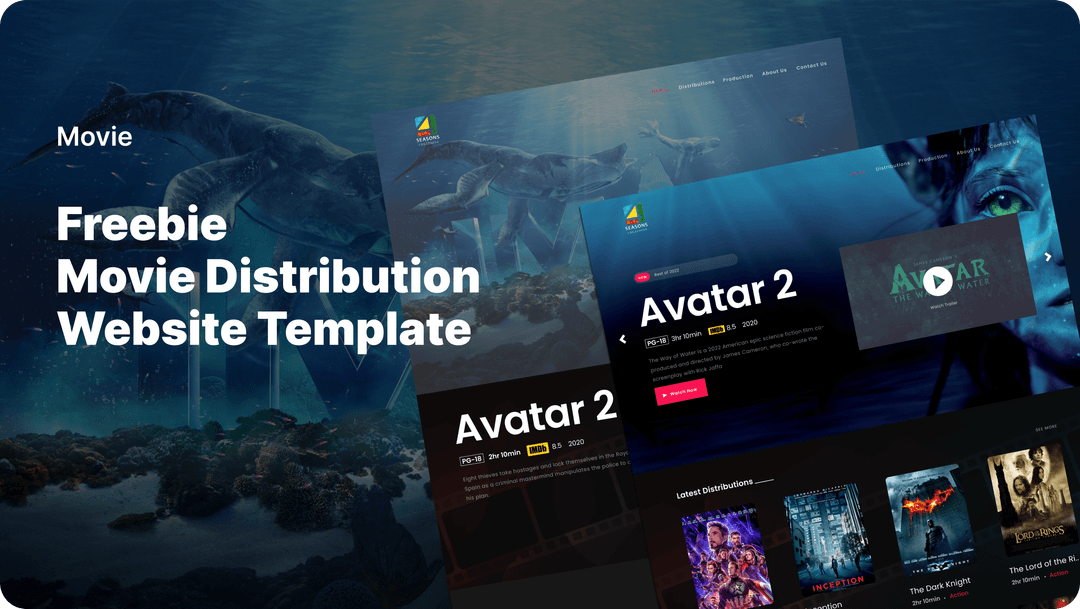 Responsive Movie Landing Page using HTML, CSS & Bootstrap 5