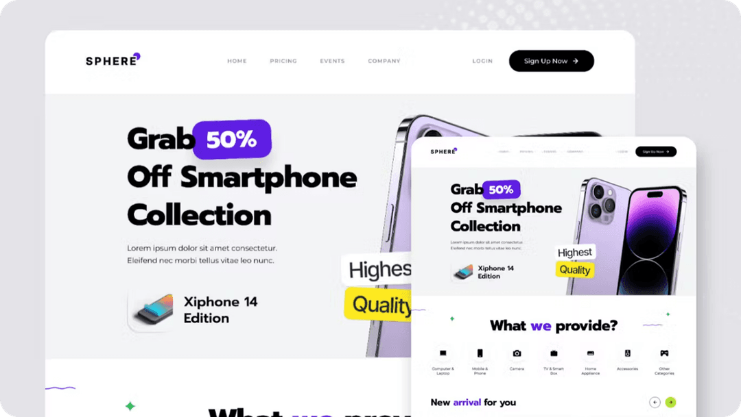 Responsive E-Commerce Landing Page using HTML, CSS & Bootstrap 5