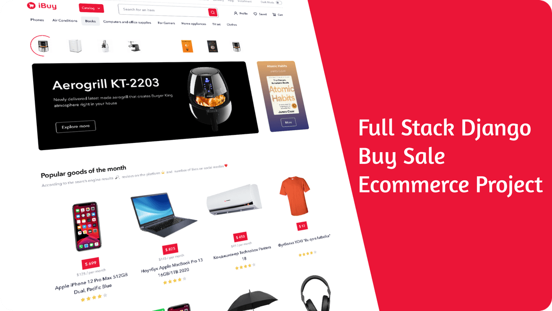Full Stack Django Buy Sale (Like Bikroy.Com Ecommerce ) Project