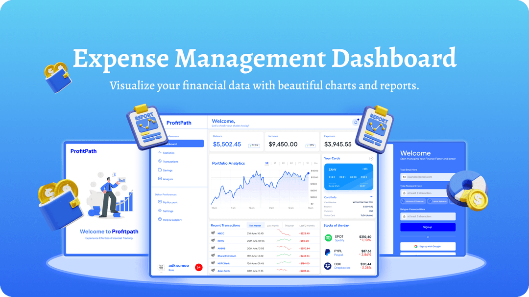 Full Stack Django Multiuser Expense Management Project