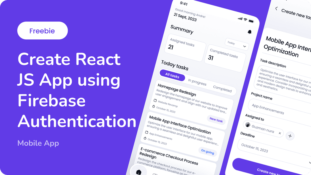 Create React JS App using Firebase Authentication